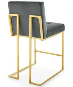 Modway Stools Privy Gold Stainless Steel Performance Velvet Counter Stool Set Of 2 Gold Charcoal 7 Modway Stools Privy Gold Stainless Steel Performance Velvet Counter Stool Set Of 2 Gold Charcoal