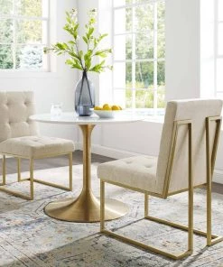 Modway Dining Chairs Privy Gold Stainless Steel Upholstered Fabric Dining Accent Chair Set Of 2 Gold Beige 8 Modway Dining Chairs Privy Gold Stainless Steel Upholstered Fabric Dining Accent Chair Set Of 2 Gold Beige