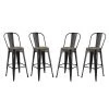 Modway Promenade Bar Stool Set Of 4 White