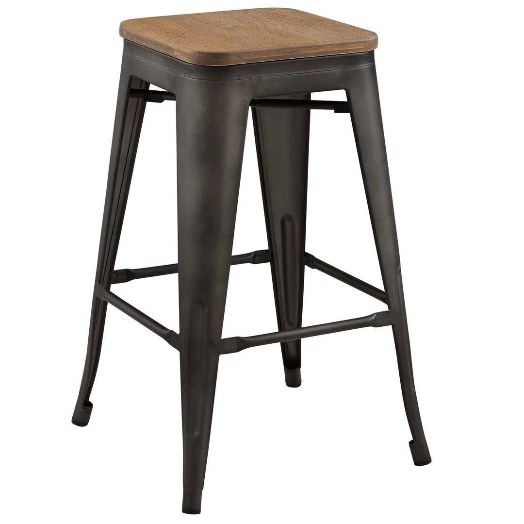 Modway Stools Promenade Counter Stool Set Of 4 Brown 2 Modway Stools Promenade Counter Stool Set Of 4 Brown