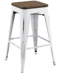 Modway Promenade Counter Stool Set Of 4 White Stools
