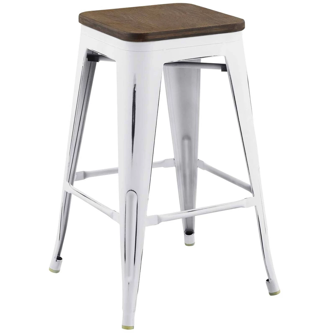 Modway Promenade Counter Stool Set Of 4 White Stools 2 Modway Promenade Counter Stool Set Of 4 White Stools