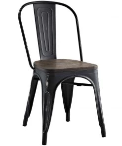 Modway Promenade Dining Side Chair Set Of 4 Black Dining Chairs