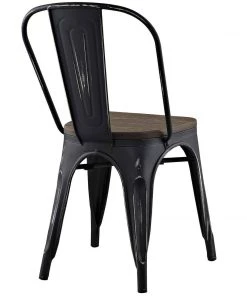 Modway Promenade Dining Side Chair Set Of 4 Black Dining Chairs