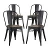 Modway Promenade Dining Side Chair Set Of 4 Black Dining Chairs