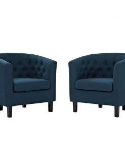 Modway Prospect 2 Piece Upholstered Fabric Armchair Set Azure