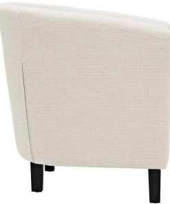 Modway Armchairs Prospect 2 Piece Upholstered Fabric Armchair Set Beige