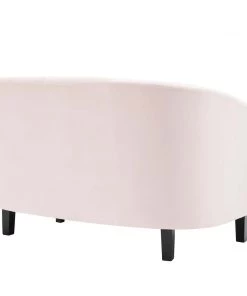 Modway Prospect Channel Tufted Performance Velvet Loveseat Pink 11 Modway Prospect Channel Tufted Performance Velvet Loveseat Pink