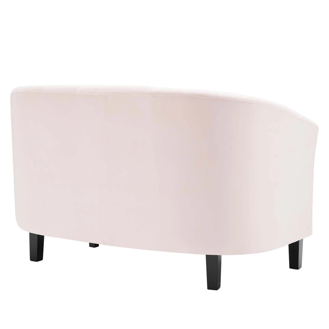 Modway Prospect Channel Tufted Performance Velvet Loveseat Pink 3 Modway Prospect Channel Tufted Performance Velvet Loveseat Pink
