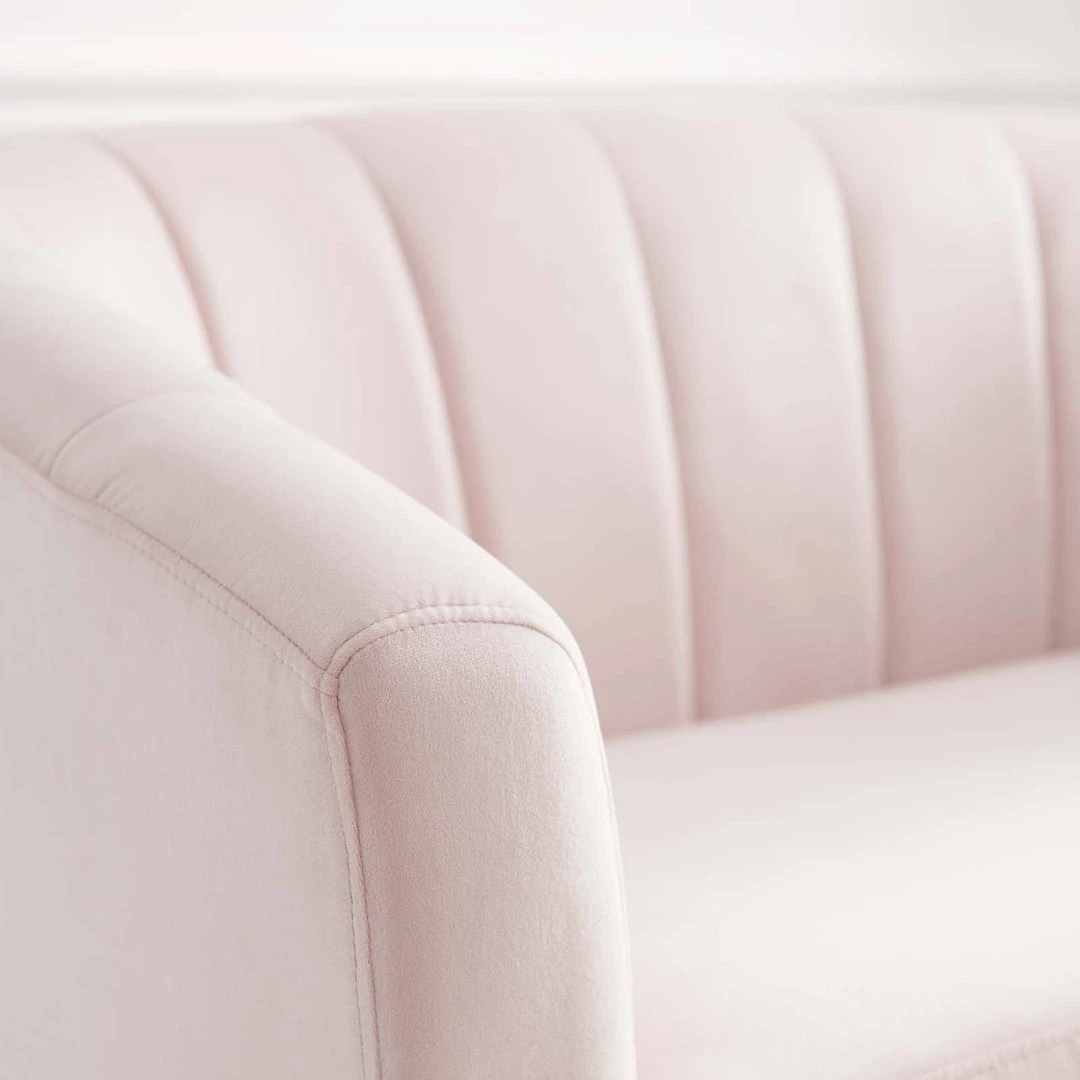Modway Prospect Channel Tufted Performance Velvet Loveseat Pink 6 Modway Prospect Channel Tufted Performance Velvet Loveseat Pink