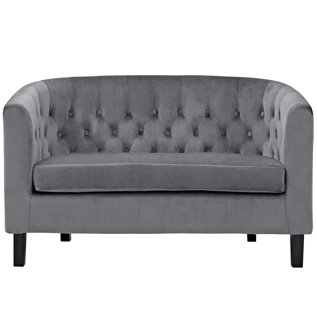 Modway Prospect Performance Velvet Loveseat Gray Loveseats 3 Modway Prospect Performance Velvet Loveseat Gray Loveseats