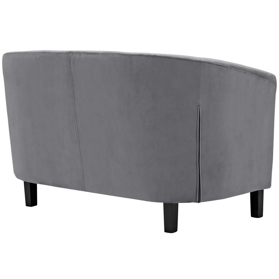 Modway Prospect Performance Velvet Loveseat Gray Loveseats 2 Modway Prospect Performance Velvet Loveseat Gray Loveseats