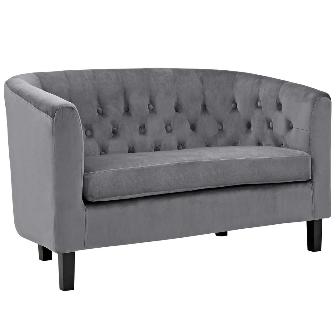 Modway Prospect Performance Velvet Loveseat Gray Loveseats 1 Modway Prospect Performance Velvet Loveseat Gray Loveseats