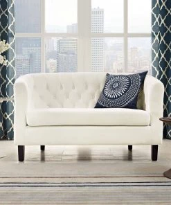 Modway Prospect Performance Velvet Loveseat Ivory