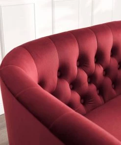 Modway Loveseats Prospect Performance Velvet Loveseat Maroon 14 Modway Loveseats Prospect Performance Velvet Loveseat Maroon