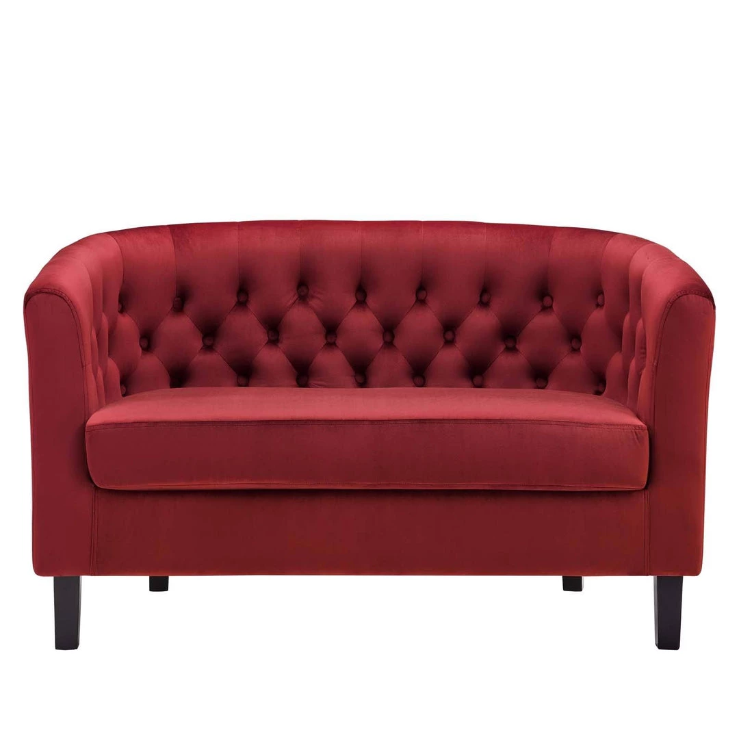 Modway Loveseats Prospect Performance Velvet Loveseat Maroon 4 Modway Loveseats Prospect Performance Velvet Loveseat Maroon