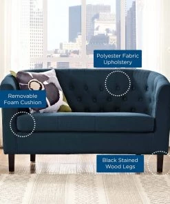 Modway Prospect Upholstered Fabric Loveseat Azure Loveseats 9 Modway Prospect Upholstered Fabric Loveseat Azure Loveseats