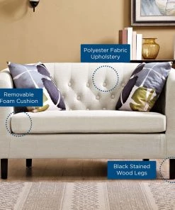 Modway Prospect Upholstered Fabric Loveseat Beige Loveseats 9 Modway Prospect Upholstered Fabric Loveseat Beige Loveseats