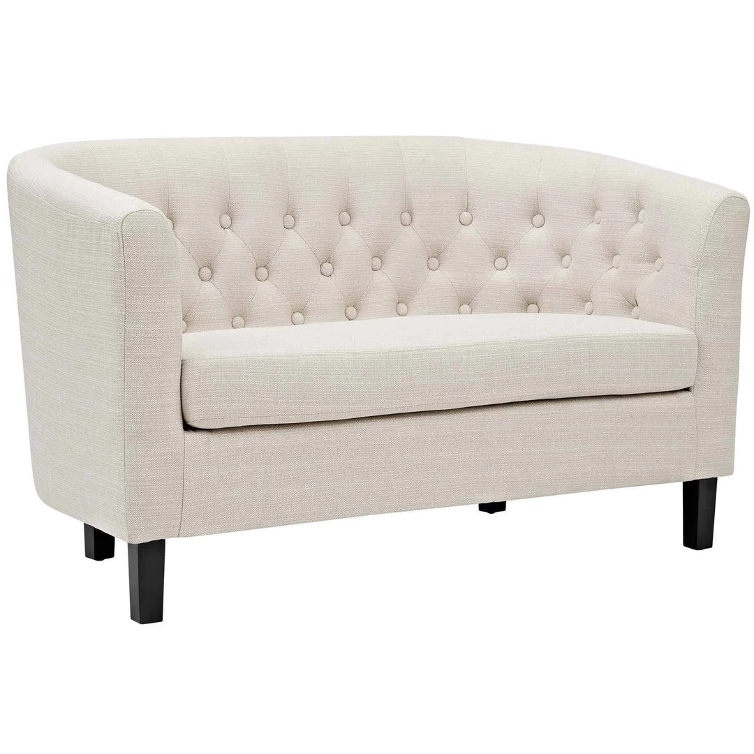 Modway Prospect Upholstered Fabric Loveseat Beige Loveseats 1 Modway Prospect Upholstered Fabric Loveseat Beige Loveseats