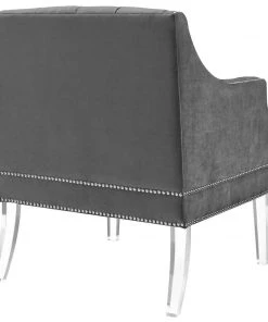 Modway Proverbial Armchair Performance Velvet Set Of 2 Gray Armchairs 10 Modway Proverbial Armchair Performance Velvet Set Of 2 Gray Armchairs