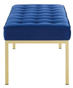 Modway Accent Benches Province French Vintage Upholstered Fabric Bench Beige