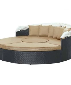 Modway Quest Canopy Outdoor Patio Daybed Espresso Mocha