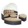 Modway Quest Canopy Outdoor Patio Daybed Espresso Mocha