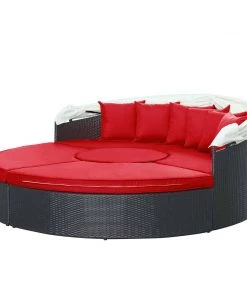 Modway Quest Canopy Outdoor Patio Daybed Espresso Red Outdoor Daybeds 15 Modway Quest Canopy Outdoor Patio Daybed Espresso Red Outdoor Daybeds