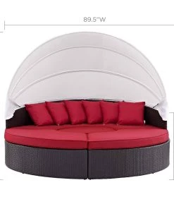 Modway Quest Canopy Outdoor Patio Daybed Espresso Red Outdoor Daybeds 13 Modway Quest Canopy Outdoor Patio Daybed Espresso Red Outdoor Daybeds