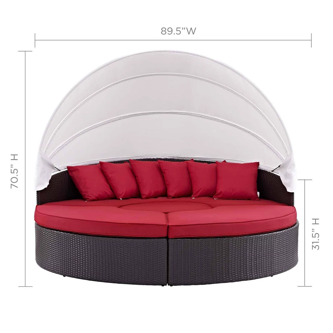 Modway Quest Canopy Outdoor Patio Daybed Espresso Red Outdoor Daybeds 5 Modway Quest Canopy Outdoor Patio Daybed Espresso Red Outdoor Daybeds
