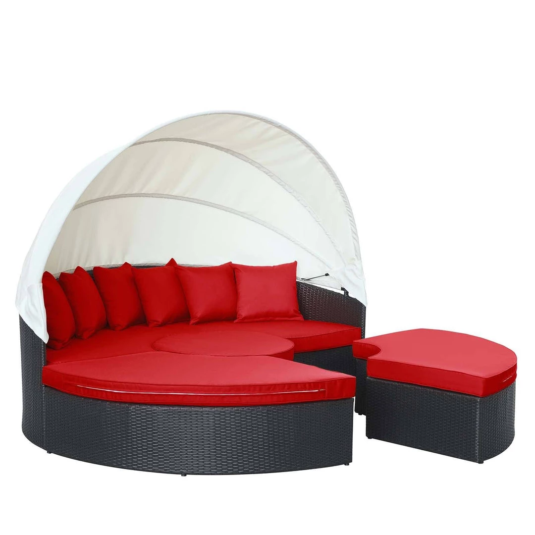 Modway Quest Canopy Outdoor Patio Daybed Espresso Red Outdoor Daybeds 2 Modway Quest Canopy Outdoor Patio Daybed Espresso Red Outdoor Daybeds