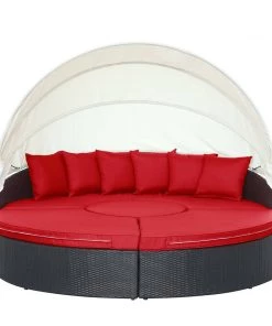 Modway Quest Canopy Outdoor Patio Daybed Espresso Red Outdoor Daybeds 16 Modway Quest Canopy Outdoor Patio Daybed Espresso Red Outdoor Daybeds