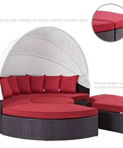Modway Quest Canopy Outdoor Patio Daybed Espresso Red Outdoor Daybeds 12 Modway Quest Canopy Outdoor Patio Daybed Espresso Red Outdoor Daybeds