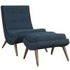 Modway Ramp Upholstered Fabric Lounge Chair Set Azure