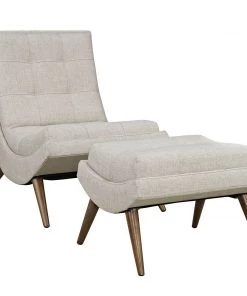 Modway Ramp Upholstered Fabric Lounge Chair Set Sand Chaise Lounge Chairs