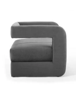 Modway Armchairs Range Tufted Performance Velvet Accent Armchair Charcoal