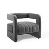 Modway Armchairs Range Tufted Performance Velvet Accent Armchair Charcoal