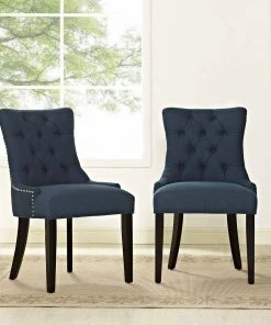 Modway Regent Dining Side Chair Fabric Set Of 2 Azure