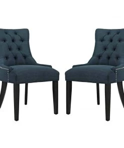 Modway Regent Dining Side Chair Fabric Set Of 2 Azure