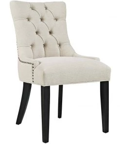 Modway Dining Chairs Regent Dining Side Chair Fabric Set Of 2 Beige