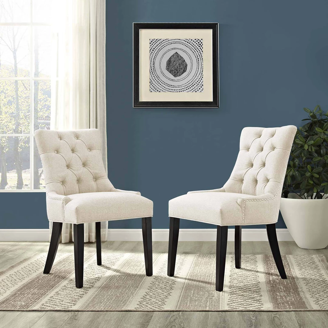 Modway Dining Chairs Regent Dining Side Chair Fabric Set Of 2 Beige 5 Modway Dining Chairs Regent Dining Side Chair Fabric Set Of 2 Beige