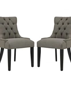 Modway Regent Dining Side Chair Fabric Set Of 2 Granite Dining Chairs