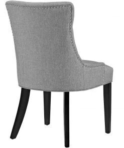 Modway Dining Chairs Regent Dining Side Chair Fabric Set Of 2 Light Gray