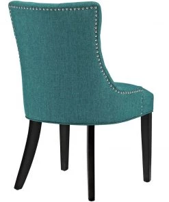 Modway Dining Chairs Regent Dining Side Chair Fabric Set Of 2 Teal