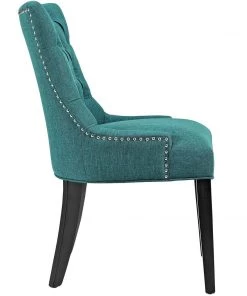 Modway Dining Chairs Regent Dining Side Chair Fabric Set Of 2 Teal