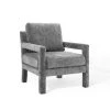 Modway Rehearse Crushed Performance Velvet Armchair Gray Armchairs
