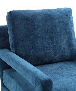 Modway Rehearse Crushed Performance Velvet Armchair Navy Armchairs