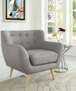 Modway Armchairs Remark Upholstered Fabric Armchair Light Gray 10 Modway Armchairs Remark Upholstered Fabric Armchair Light Gray