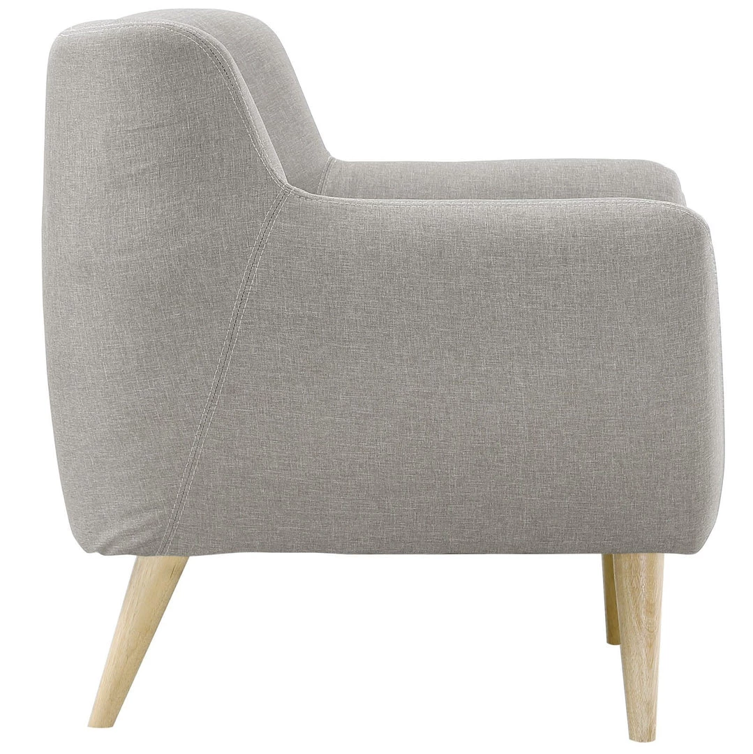 Modway Armchairs Remark Upholstered Fabric Armchair Light Gray 3 Modway Armchairs Remark Upholstered Fabric Armchair Light Gray