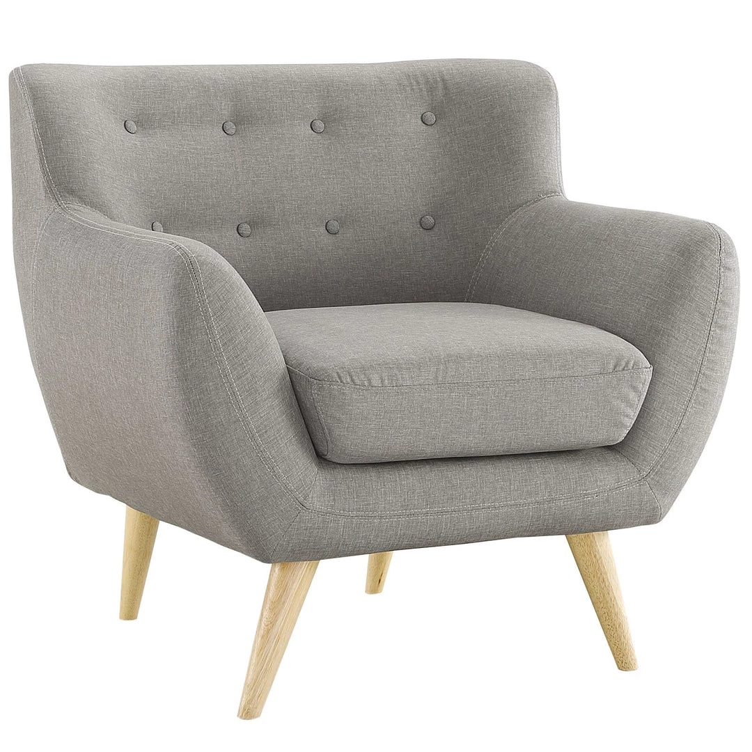 Modway Armchairs Remark Upholstered Fabric Armchair Light Gray 2 Modway Armchairs Remark Upholstered Fabric Armchair Light Gray